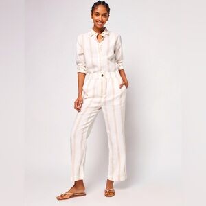Faherty Malibu Linen Pant in Vallarta Stripe - Sz M